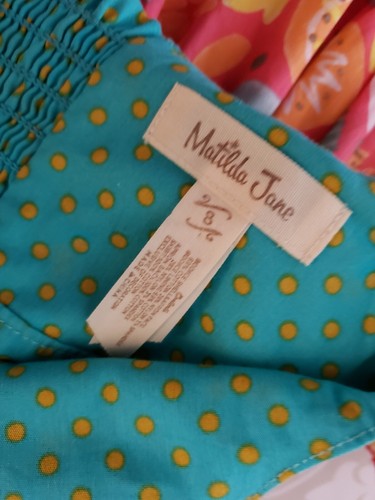 Matilda Jane 8 Girl To The Birds Knot Apron Dress Chicken Farm - Picture 10 of 10