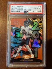 2021 Panini Certified Justin Fields Rookie Card Mirror Orange PSA 10 # 026/149