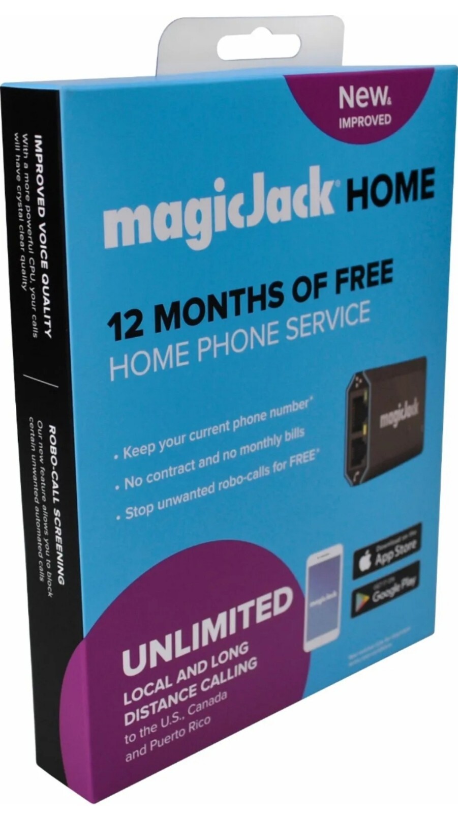 MagicJack HOME VoIP Telephone Adapter with 12 Months of Service