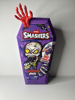 ZURU Smashers HORROR HOUSE Red Hand Dig & Build A Monster 15+ Surprises!!