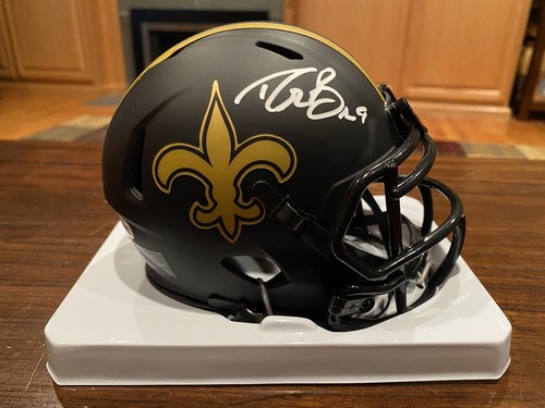 Drew Brees Autographed New Orleans Saints Eclipse Mini Helmet Beckett & GTSM - Picture 3 of 11
