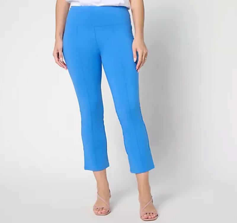 Women with Control Palace Blue L Petite 8614 Straight Leg A689578
