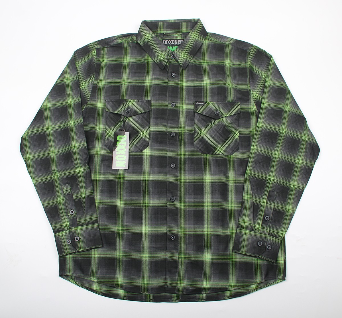 Snap-On Tools Dixxon Flannel ZOMBIE Shirt Green Black Limited Snap-On Tools Dixxon Flannel ZOMBIE Shirt Green Black Limited