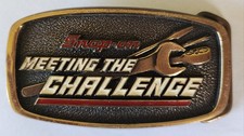 Snap-on Tools Meeting The Challenge Solid Brass Belt Buckle SSX 1709 Vintage