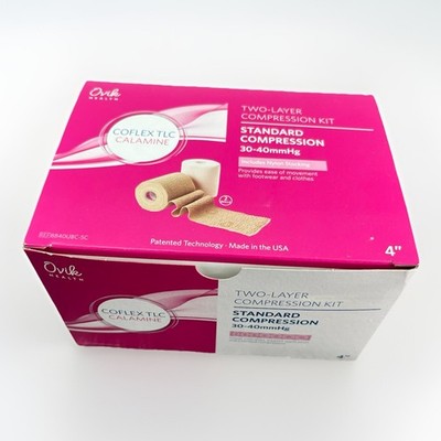 1 Box Milliken Coflex TLC Calamine 2-Layer Comp kit 30-40 mmHg 4'' Exp 4-2028