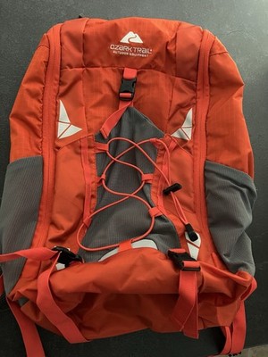 Ozark Trail 35L Orange Hiking Daypack Backpack Lightweight Padded 3 Pocket 15''