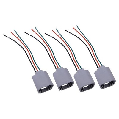 4pcs H13 9008 Headlight Pigtail Wire Harness Socket Fit For Ford F-150 04-19