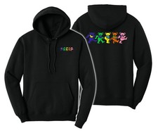 Grateful Dead Dancing Bears PRINTED Pullover or Zip Up Hoodie Sweatshirt