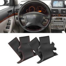 DIY Schwarzes Leder Lenkrad Lenkradbezug Abdeckung Für Toyota Avensis 2003-2007