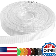 TECEUM 1" White Webbing Strap 25yd Heavy Duty for Climbing Outdoor Craft DIY