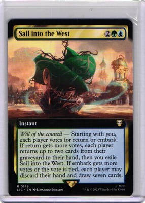 MTG Sail into the West EXTENDED ART #149 Commander LOTR NM/Mint
