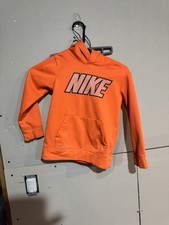 Nike Youth Kids Medium Dri-Fit Orange Size 6 Pull Over Fleece SweatShirt