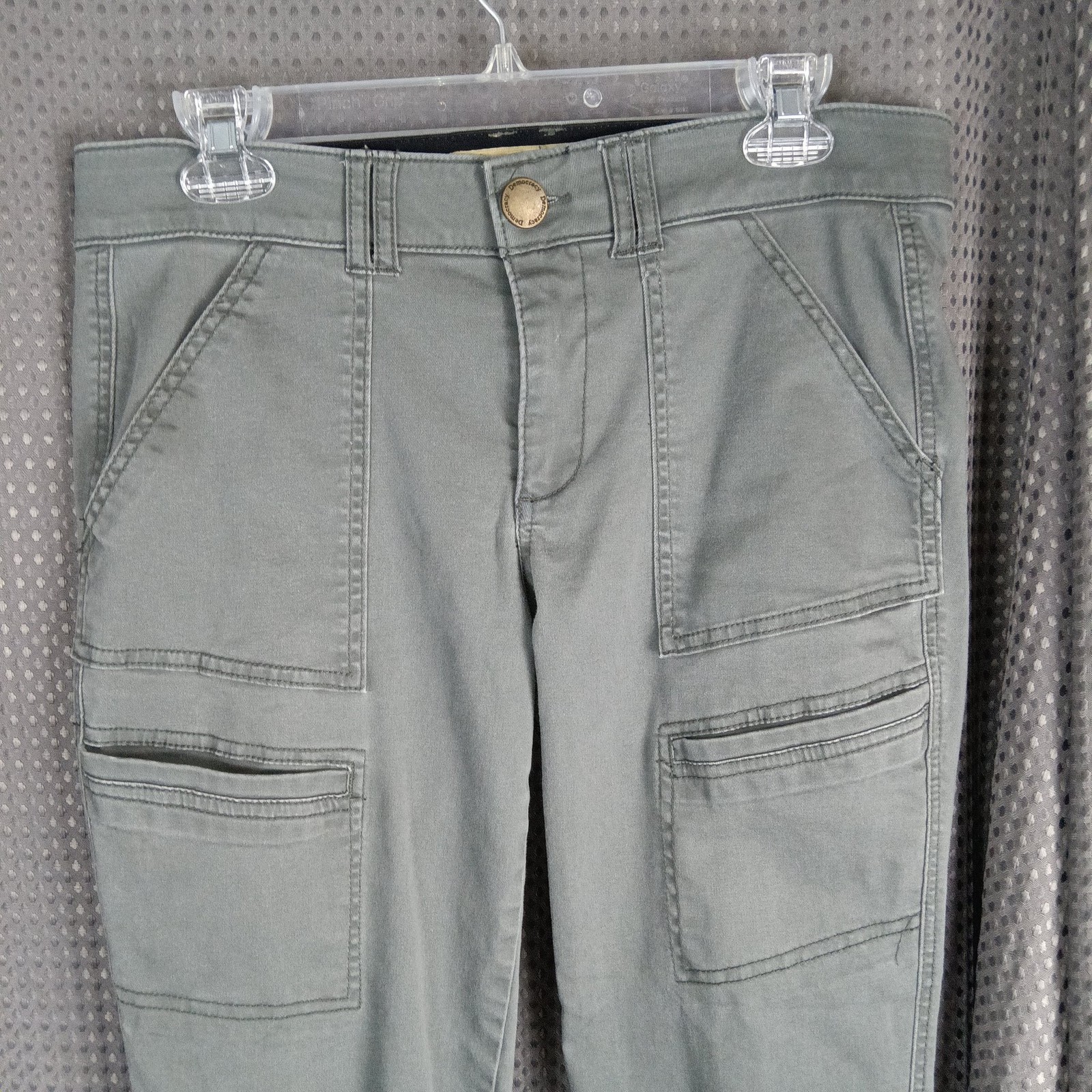 Democracy Ab Technology Cargo Pants Women's Size 8 Olive Green Stretch