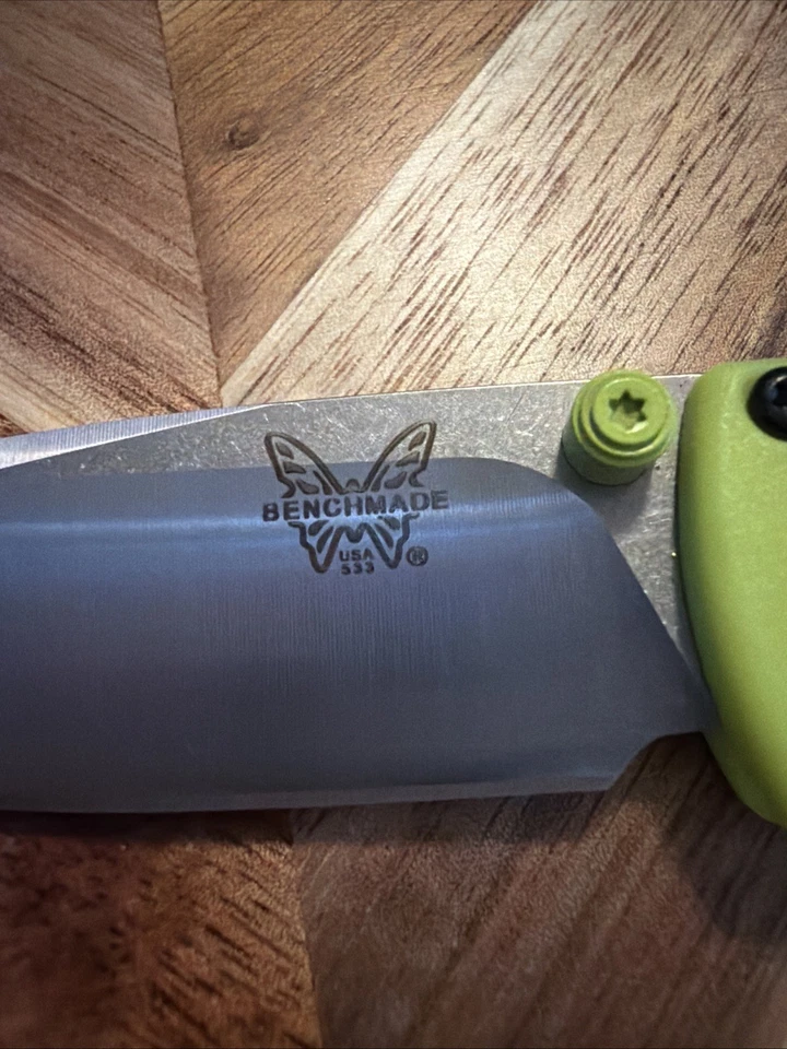 Benchmade 533 Mini Bugout-1 两手皆宜 可折叠口袋刀 - 绿色 — 第 2/4 张图片