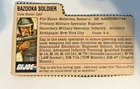 GI JOE: BAZOOKA SOLDIER (FILE CARD) (ZAP) ORIGINAL STRAIGHT ARM GI JOE CARD