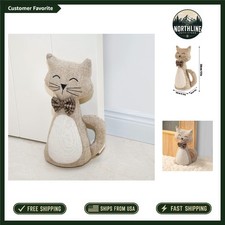 Charming Cat Fabric Door Stopper - Decorative  Weighted for Stability