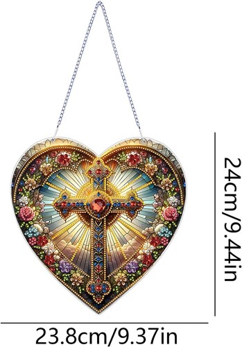 DIY Acrylic Diamond Art Wreath Kit with Cross Design - Picture 9 of 9