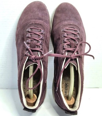 Geox Respira Nebula Women's Lace-up Sneakers Prune US 10 Athleisure Trainer