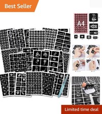 524PCS Reusable Henna Tattoo Stencil Kit with Color Pen - Perfect for Parties