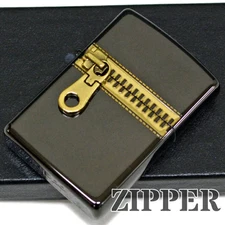 Zippo Zipper Ion Black Unique Metal Details Used lighters