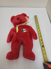 TY Beanie Buddy OSITO Red Mexican Bear 14  Plush Stuffed Animal Toy