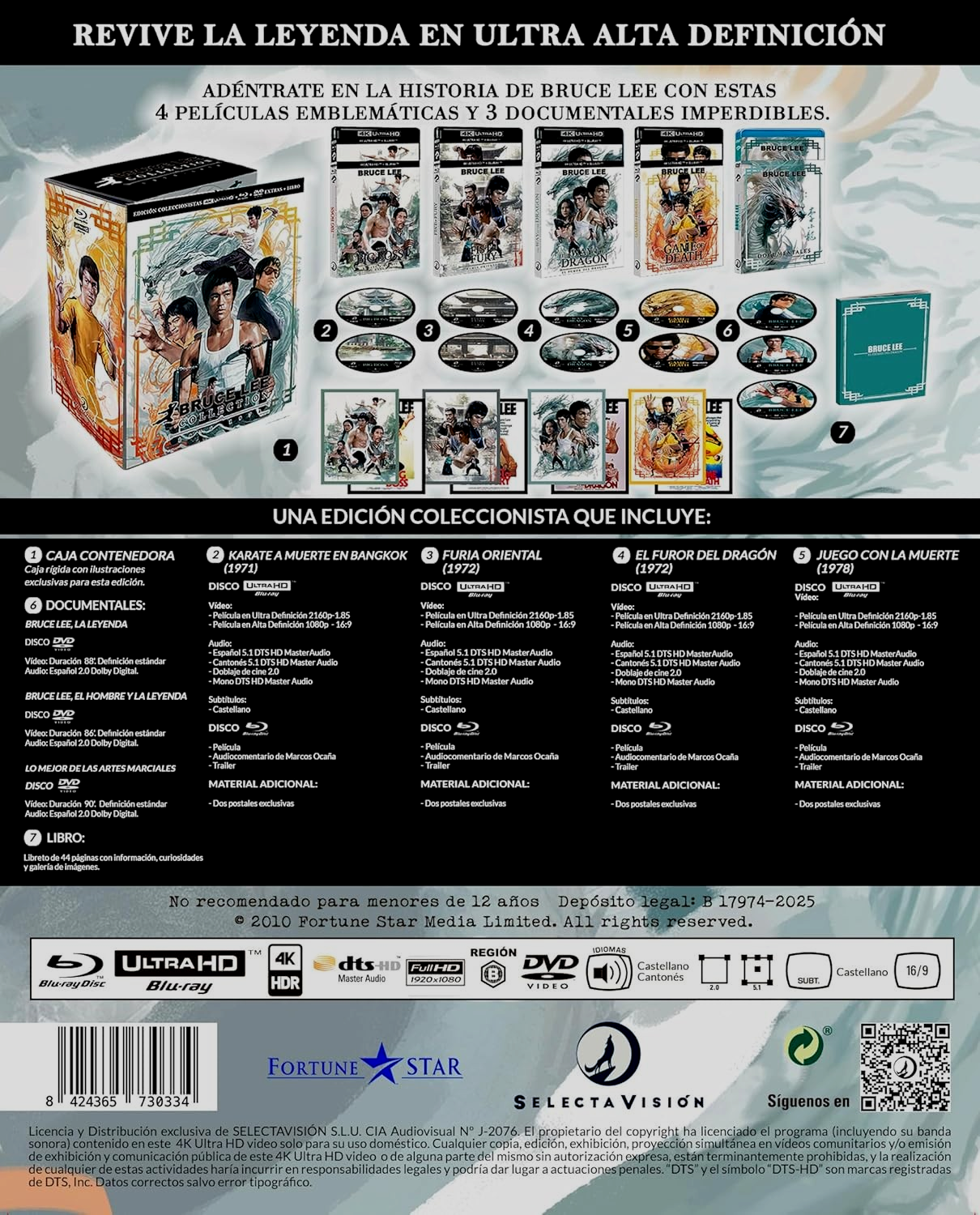 Default Constructor Pack Bruce Lee Ed Coleccionista - Uhd + Blu-Ray - Imagen 2