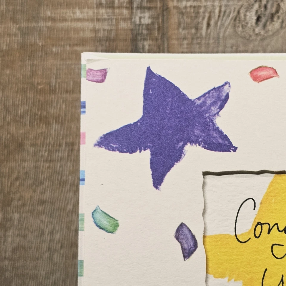 Leanin Tree Congratulations Greeting Card Gold Star Colorful Art From The Heart - Image 3 of 4