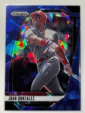 2025 Panini Prizm Juan Gonzallez Blue Cracked Ice Prizm