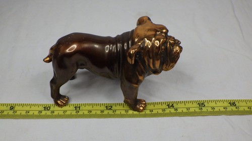 Ancienne statue bouledogue Belcher en cuivre ou bronze OS - Photo 2/12