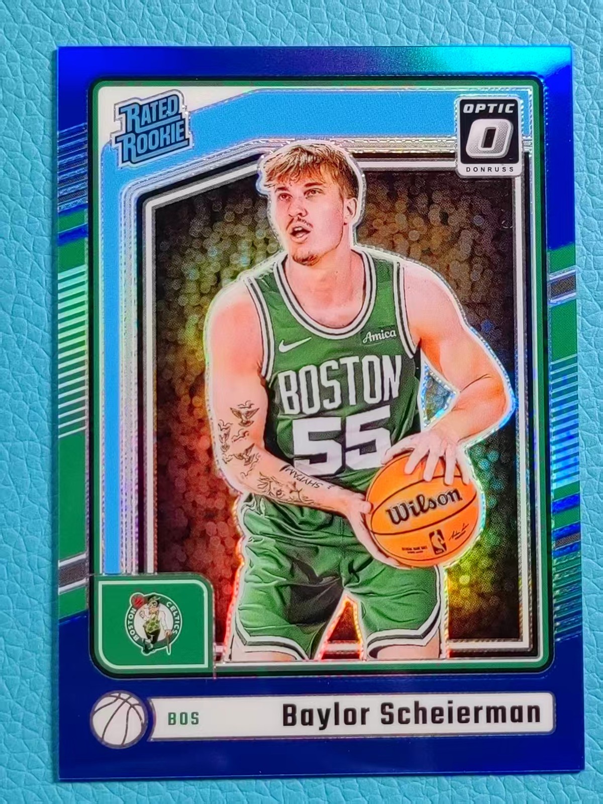 Baylor Scheierman 2024-25 Panini Donruss Optic 13/49 Blue Rated Rookie RC #263