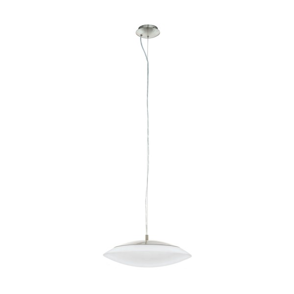 Led HäNgelampe Pendelleuchte Esstisch Dimmbar Stahl In Silber Kunststoff In Weiß-image