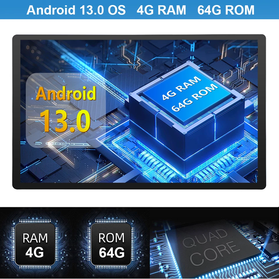 4+64GB 7" 1DIN Android 13 Autoradio Carplay GPS Wifi+KAM Für T4 Transporter 2002 - Bild 4 von 4