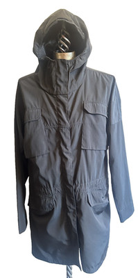 BENCH Damen super leichter Mantel Jacke Parka M 38 schwarz mit Kapuze