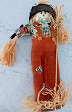 Standing Scarecrow Wooden Fall Decoration 18  Tall