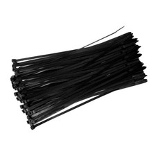 KGS Cable Ties Nylon Self Locking Plastic 8 Inch 200mm x 3.6 mm , Black