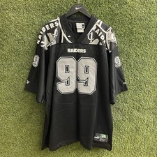 Vintage 1999 Puma Oakland Raiders AOP #99 NFL Football Jersey Mens 2XL Stitched