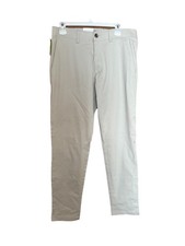 Haggar Mens Super Flex Light Beige Dress Pants 32x32 Slim Straight Putty NWT