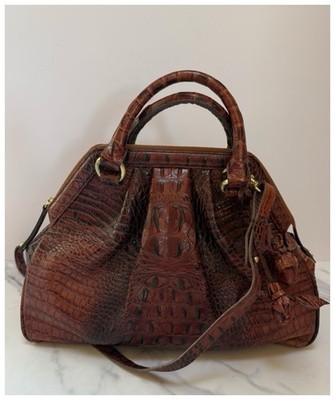 Brahmin Sara Rose - Pecan Melbourne Satchel Handbag Purse! RARE!