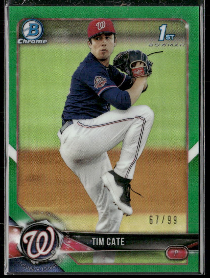 2018 Bowman Draft #BD-12 Tim Cate Green #/99