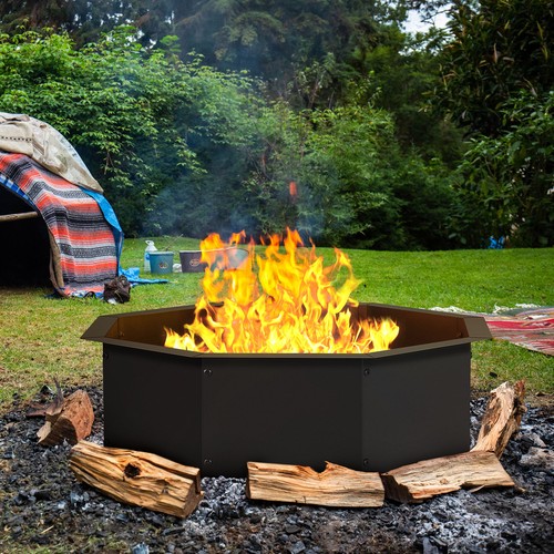 30 Zoll Feuerstelle für Außen Holzbohrung, Schwerlast Matel Lagerfeuer Ring für Hof - Bild 8 von 9