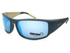 Image of Bolle King Polarized Sunglasses Matte Trail Forest with Sky Blue Lenses BS026010