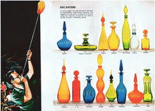 Pilgrim Glass, 1966-1972 - Four Catalog Reprints, Mid-Century Modern MCM