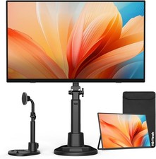 Wireless Portable Monitor Battery-Powered, Support AirPlay Miracast, 15.6" 1080P