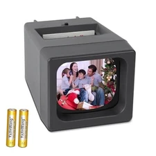 35 mm Film & Slide Viewer, 2X LED Illuminated Viewing Slide Projector for Old 