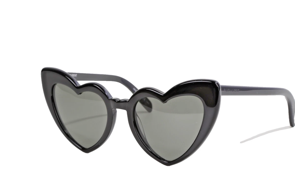 Preços baixos em Óculos de Sol Preto Saint Laurent Coração para