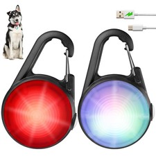 Dog Lights for Night Walking, 4 Modes IP68 Waterproof Dog Collar Lights Clip ...