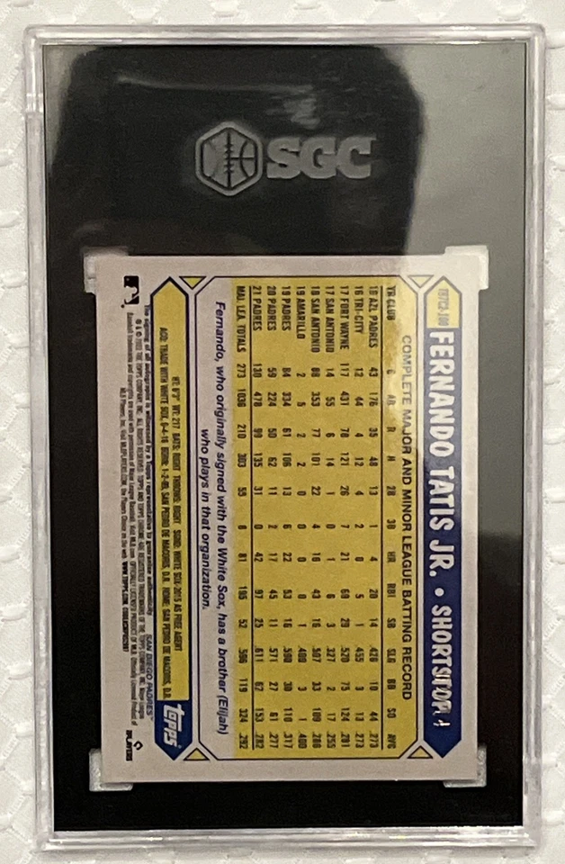 2022 Topps Chrome 87’ Design Fernando Tatis Auto # 2/14 SGC 9.5 SSP - Image 2 of 2