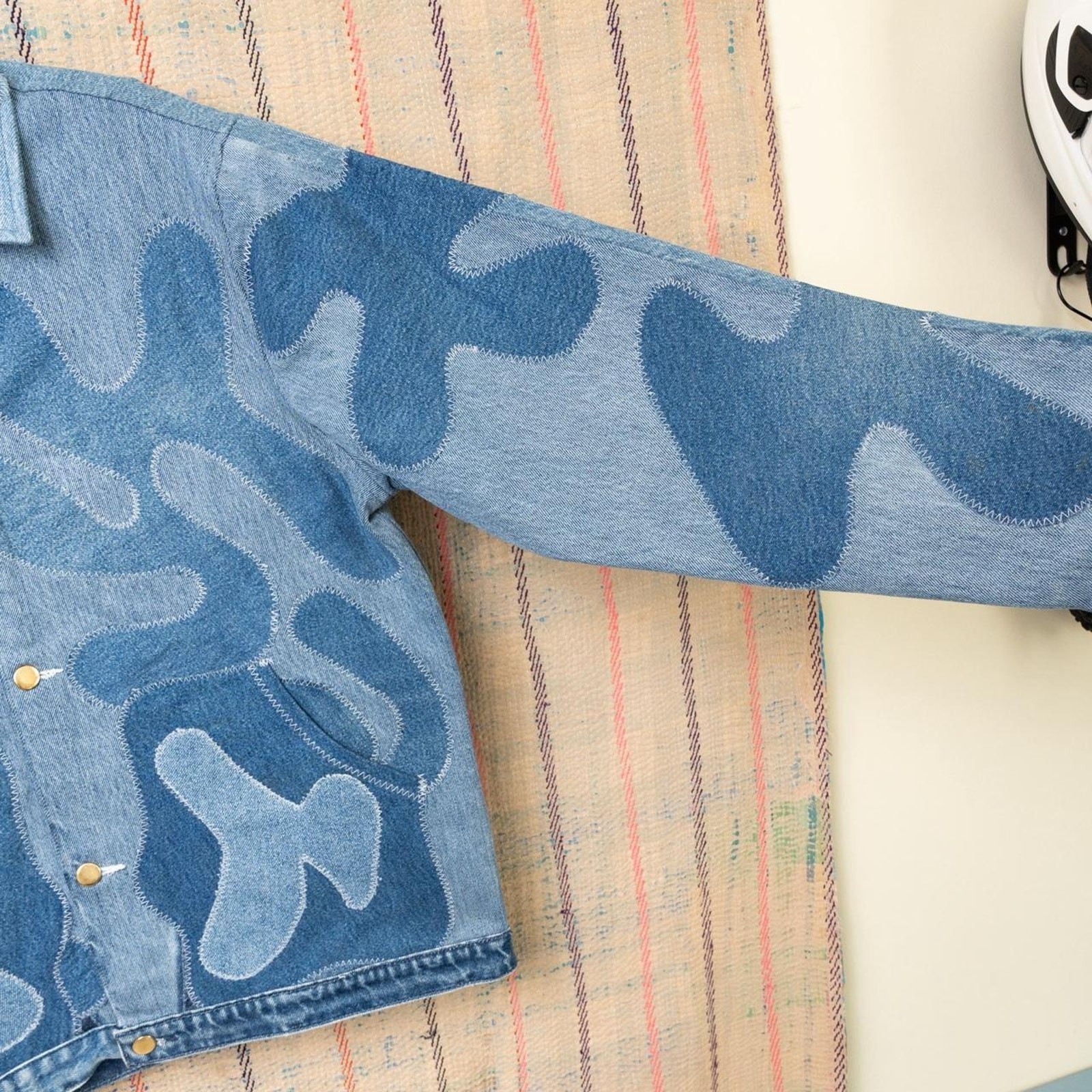 Custom upcycled patchwork denim jacket - image 6