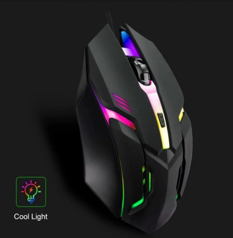 RGB Wired Gaming Mouse USB LED Backlight 1600 DPI Optical PC Laptop Computer UK