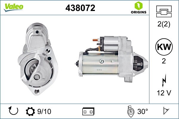 Anlasser FÜR Audi A4 B5 (8D2), Audi A4 B5 Avant (8D5) - Valeo 438072-image